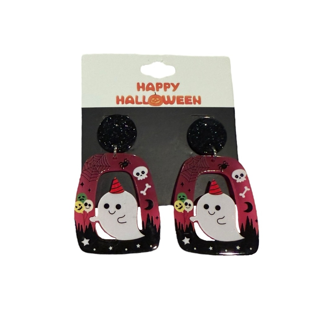 Halloween Pink Spooky Party Ghost Dangle Earrings